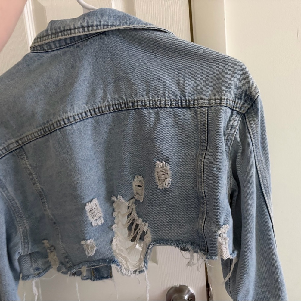 Denim Cropped Jacket - Picture 2 of 2